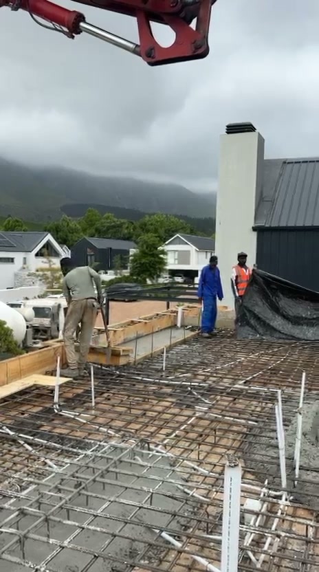 Active concrete pour on residential suspension slab